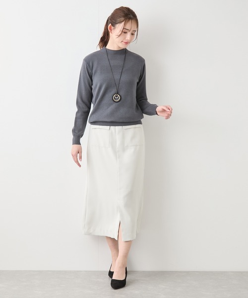 Jayro（ジャイロ）の「ふわもちハイネックニットプルオーバー（Tシャツ/カットソー・レディース・ブラック/グレー/ブルー/ベージュ/オレンジ・FREE）」の22枚目の写真