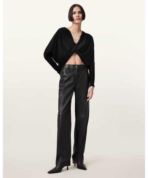 ALLSAINTS(オールセインツ)の「JULIEANA V NECK WRAP JUMPER | JULIEANA Vネック ラップ ニット・セーター(ニット/セーター・レディース・ブラック・XS/S/M)」の5枚目の写真
