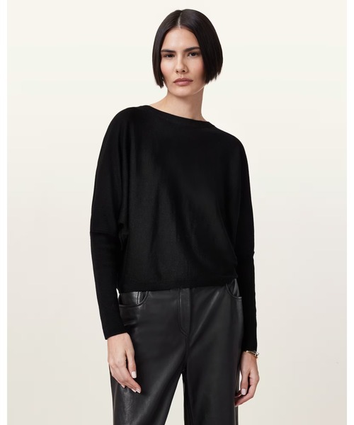 ALLSAINTS(オールセインツ)の「JULIEANA V NECK WRAP JUMPER | JULIEANA Vネック ラップ ニット・セーター(ニット/セーター・レディース・ブラック・XS/S/M)」の6枚目の写真
