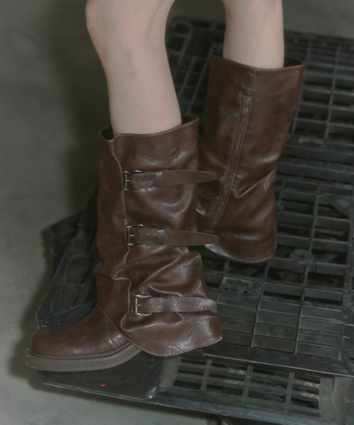 DTYYPE（ドタイプ）の「バックルカバーロングブーツ（ブーツ）」 - WEAR