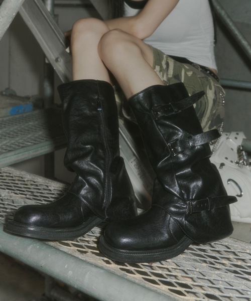 DTYYPE（ドタイプ）の「バックルカバーロングブーツ（ブーツ）」 - WEAR