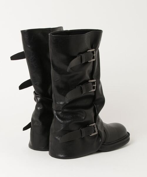 DTYYPE（ドタイプ）の「バックルカバーロングブーツ（ブーツ・レディース・ブラック/ブラウン/キャメル・X-LARGE/LARGE/MEDIUM/SMALL）」の6枚目の写真