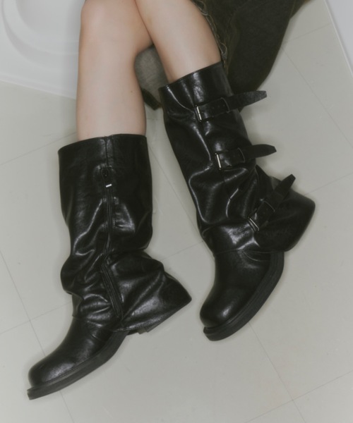 DTYYPE バックルカバーロングブーツ