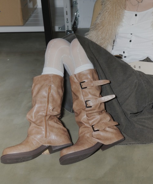 バックルカバーロングブーツ（ブーツ）｜DTYYPE（ドタイプ）の