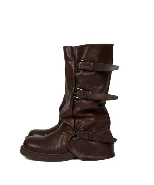 DTYYPE（ドタイプ）の「バックルカバーロングブーツ（ブーツ・レディース・ブラック/ブラウン/キャメル・X-LARGE/LARGE/MEDIUM/SMALL）」の11枚目の写真