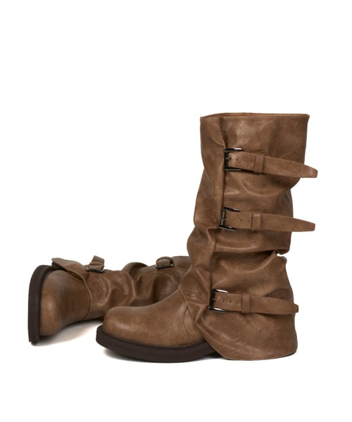 DTYYPE（ドタイプ）の「バックルカバーロングブーツ（ブーツ・レディース・ブラック/ブラウン/キャメル・X-LARGE/LARGE/MEDIUM/SMALL）」の14枚目の写真
