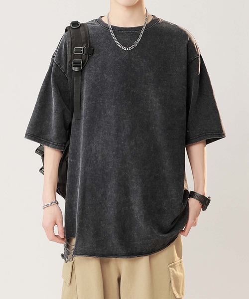 aimoha(アイモハ)の「【aimoha neo】Distressed Edge T-Shirt(Tシャツ/カットソー・メンズ・ブラック/チョコ/ブルー・X-LARGE/XX-LARGE/XXX-LARGE/LARGE)」の2枚目の写真