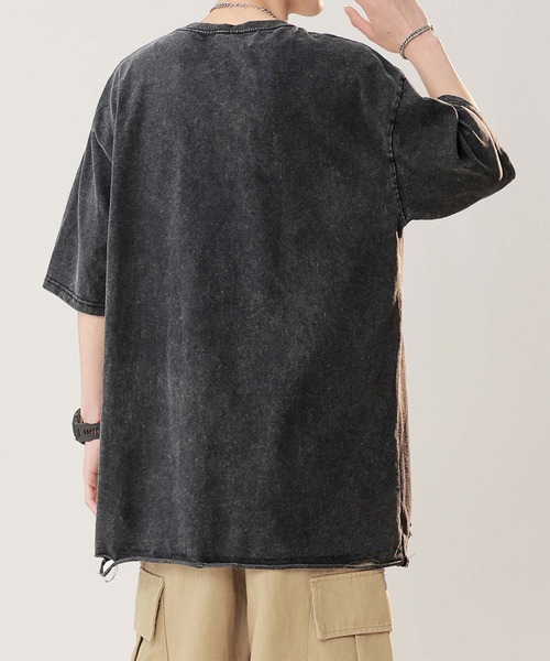 aimoha(アイモハ)の「【aimoha neo】Distressed Edge T-Shirt(Tシャツ/カットソー・メンズ・ブラック/チョコ/ブルー・X-LARGE/XX-LARGE/XXX-LARGE/LARGE)」の13枚目の写真