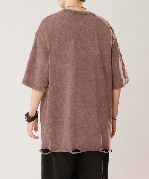 aimoha(アイモハ)の「【aimoha neo】Distressed Edge T-Shirt(Tシャツ/カットソー・メンズ・ブラック/チョコ/ブルー・X-LARGE/XX-LARGE/XXX-LARGE/LARGE)」の21枚目の写真