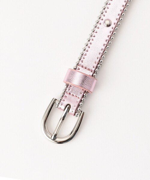 FREAK'S STORE(フリークスストア)の「Casselini/キャセリーニ メタリックスタッズベルト(ベルト・レディース・ゴールド/ブラック/ピンク・ONE SIZE)」の4枚目の写真