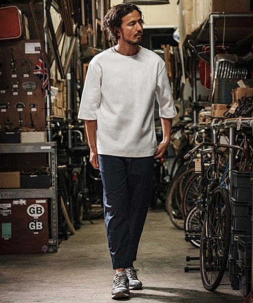 wjk reluxe（ダブルジェーケーリラックス）の「mlt5077-tight heavy waffle 3-4 sleeve cut sew 七分袖カットソー（Tシャツ/カットソー・メンズ・ホワイト/ブラック/トップグレー・S/M/L）」の12枚目の写真