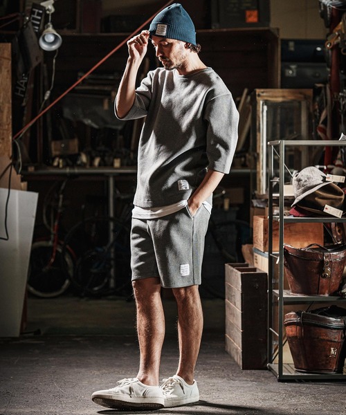 wjk reluxe（ダブルジェーケーリラックス）の「mlt5077-tight heavy waffle 3-4 sleeve cut sew 七分袖カットソー（Tシャツ/カットソー・メンズ・ホワイト/ブラック/トップグレー・S/M/L）」の17枚目の写真