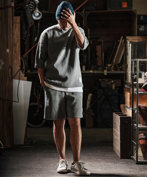 wjk reluxe（ダブルジェーケーリラックス）の「mlt5077-tight heavy waffle 3-4 sleeve cut sew 七分袖カットソー（Tシャツ/カットソー・メンズ・ホワイト/ブラック/トップグレー・S/M/L）」の18枚目の写真