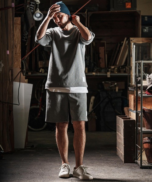 wjk reluxe（ダブルジェーケーリラックス）の「mlt5077-tight heavy waffle 3-4 sleeve cut sew 七分袖カットソー（Tシャツ/カットソー・メンズ・ホワイト/ブラック/トップグレー・S/M/L）」の19枚目の写真