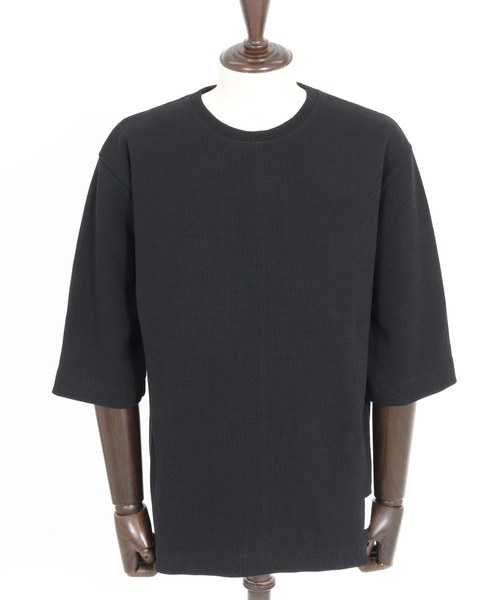 wjk reluxe（ダブルジェーケーリラックス）の「mlt5077-tight heavy waffle 3-4 sleeve cut sew 七分袖カットソー（Tシャツ/カットソー・メンズ・ホワイト/ブラック/トップグレー・S/M/L）」の21枚目の写真