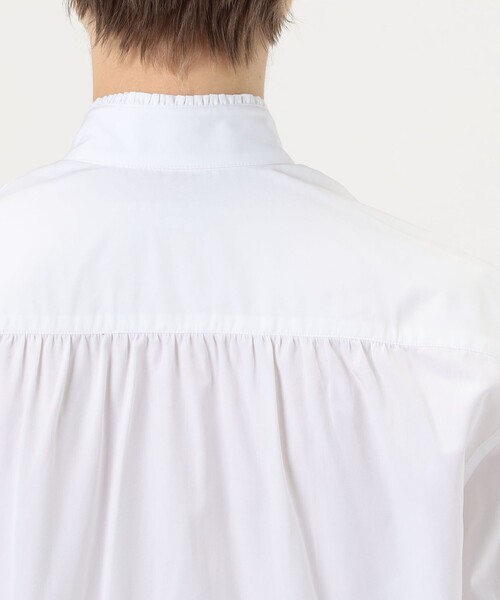 美品 BOURRIENNE ParisX L コットンバンドカラーシャツ 白 BOURRIENNE Paris X(ブーリエンヌ) | コルテージ バンドカラー