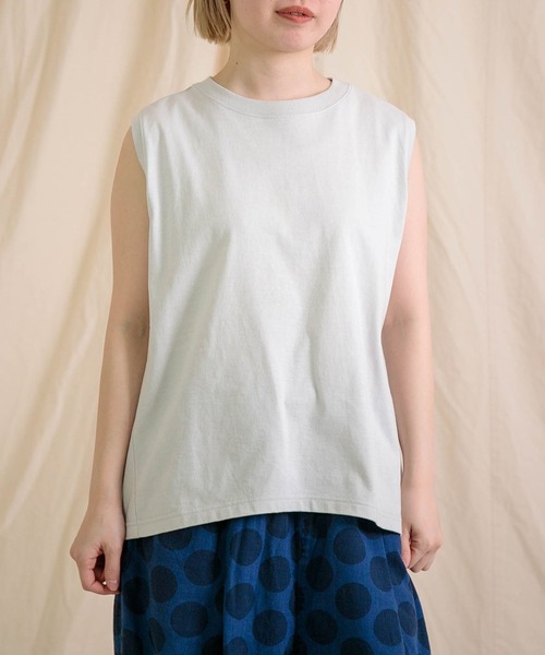 Brocante（ブロカント）の「[Brocante / ブロカント] ヴィンテージ天竺 ココンノースリーブ（Tシャツ/カットソー・レディース・ブラウン/ホワイト/ライトグレー/ブラック/ライトイエロー・2）」の4枚目の写真
