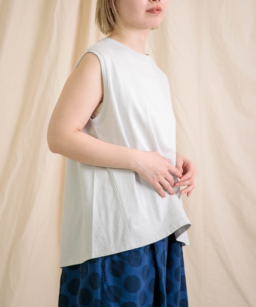 Brocante（ブロカント）の「[Brocante / ブロカント] ヴィンテージ天竺 ココンノースリーブ（Tシャツ/カットソー・レディース・ブラウン/ホワイト/ライトグレー/ブラック/ライトイエロー・2）」の8枚目の写真