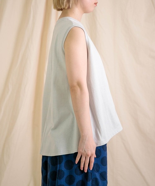 Brocante（ブロカント）の「[Brocante / ブロカント] ヴィンテージ天竺 ココンノースリーブ（Tシャツ/カットソー・レディース・ブラウン/ホワイト/ライトグレー/ブラック/ライトイエロー・2）」の11枚目の写真