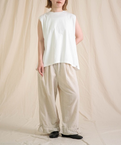 Brocante（ブロカント）の「[Brocante / ブロカント] ヴィンテージ天竺 ココンノースリーブ（Tシャツ/カットソー・レディース・ブラウン/ホワイト/ライトグレー/ブラック/ライトイエロー・2）」の21枚目の写真