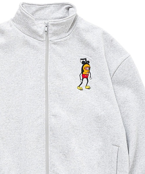 TOY MACHINE(トイ マシーン)の「TM MOUSEKATER SWEAT TRACK JACKET(スウェット・メンズ・ライトグレー・M/L/XL)」の1枚目の写真