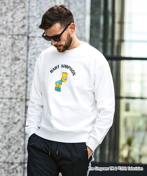 ウノピゥウノウグァーレトレ リラックス（1PIU1UGUALE3 RELAX）/1PIU1UGUALE3 RELAX /The Simpsons/バートシンプソン/ロングTシャツ 1PIU1UGUALE3 RELAX(ウノピゥウノウグァーレトレ リラックス)/The