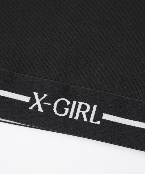 X-girl（エックスガール）の「LOGO AND STRIPE TANK TOP（タンクトップ・レディース・ホワイト/ブラック/マルチ・S/M）」の7枚目の写真