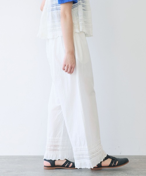 bulle de savon（ビュルデサボン）の「tiered lace パンツ（その他パンツ・レディース・ブラック/ホワイト・FREE）」の4枚目の写真