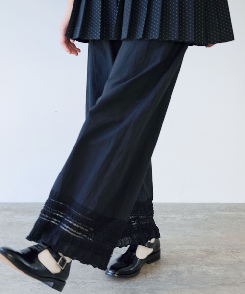 bulle de savon（ビュルデサボン）の「tiered lace パンツ（その他パンツ・レディース・ブラック/ホワイト・FREE）」の14枚目の写真