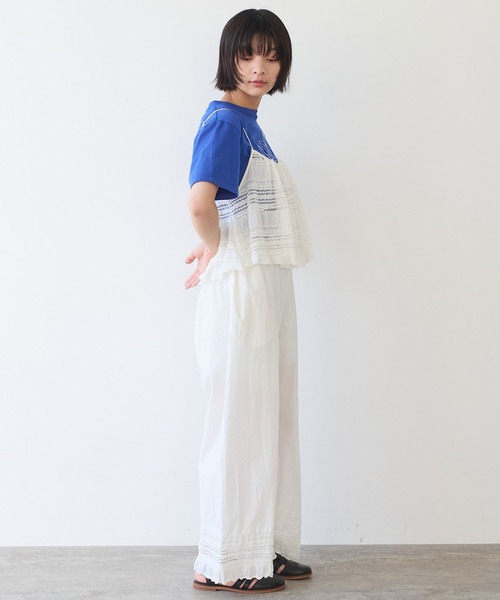 bulle de savon（ビュルデサボン）の「tiered lace パンツ（その他パンツ・レディース・ブラック/ホワイト・FREE）」の9枚目の写真