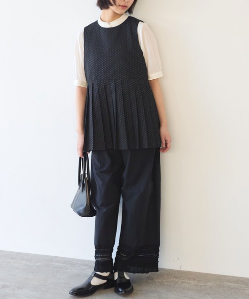 bulle de savon（ビュルデサボン）の「tiered lace パンツ（その他パンツ・レディース・ブラック/ホワイト・FREE）」の19枚目の写真