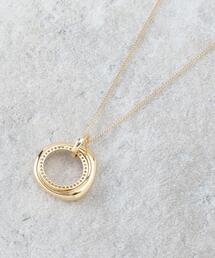 メタルビジューリングネックレス