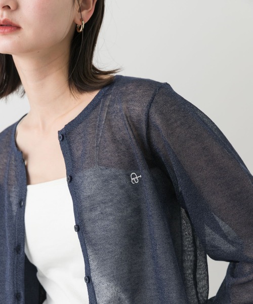 SENSE OF PLACE by URBAN RESEARCH（センスオブプレイスバイアーバンリサーチ）の「シシュウコンパクトシアーカーディガン（カーディガン/ボレロ・レディース・アイボリー/ピンク/ブラウン/ネイビー・ONE）」の22枚目の写真