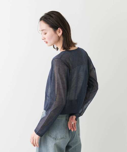 SENSE OF PLACE by URBAN RESEARCH（センスオブプレイスバイアーバンリサーチ）の「シシュウコンパクトシアーカーディガン（カーディガン/ボレロ・レディース・アイボリー/ピンク/ブラウン/ネイビー・ONE）」の19枚目の写真