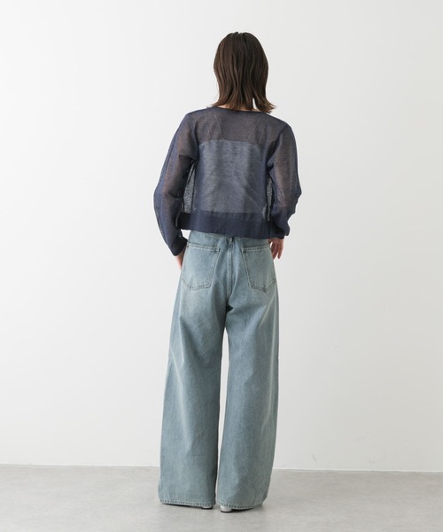 SENSE OF PLACE by URBAN RESEARCH（センスオブプレイスバイアーバンリサーチ）の「シシュウコンパクトシアーカーディガン（カーディガン/ボレロ・レディース・アイボリー/ピンク/ブラウン/ネイビー・ONE）」の16枚目の写真