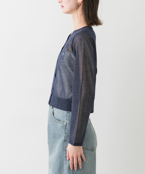 SENSE OF PLACE by URBAN RESEARCH（センスオブプレイスバイアーバンリサーチ）の「シシュウコンパクトシアーカーディガン（カーディガン/ボレロ・レディース・アイボリー/ピンク/ブラウン/ネイビー・ONE）」の14枚目の写真