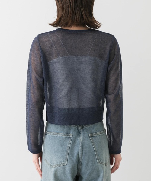 SENSE OF PLACE by URBAN RESEARCH（センスオブプレイスバイアーバンリサーチ）の「シシュウコンパクトシアーカーディガン（カーディガン/ボレロ・レディース・アイボリー/ピンク/ブラウン/ネイビー・ONE）」の13枚目の写真