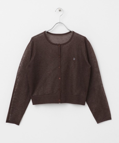 SENSE OF PLACE by URBAN RESEARCH（センスオブプレイスバイアーバンリサーチ）の「シシュウコンパクトシアーカーディガン（カーディガン/ボレロ・レディース・アイボリー/ピンク/ブラウン/ネイビー・ONE）」の11枚目の写真