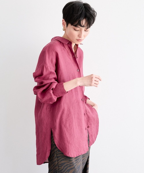 BARNYARDSTORM（バンヤードストーム）の「BARNYARDSTORM / リネンスリットシャツ＜セットアップ対応＞【WEB限定カラー・サイズ】 【『BABALOG』チャンネルご紹介アイテム】（シャツ/ブラウス・レディース・ホワイト/ピンク/レッド/ストライプ/ブラック・S/M/L）」の22枚目の写真