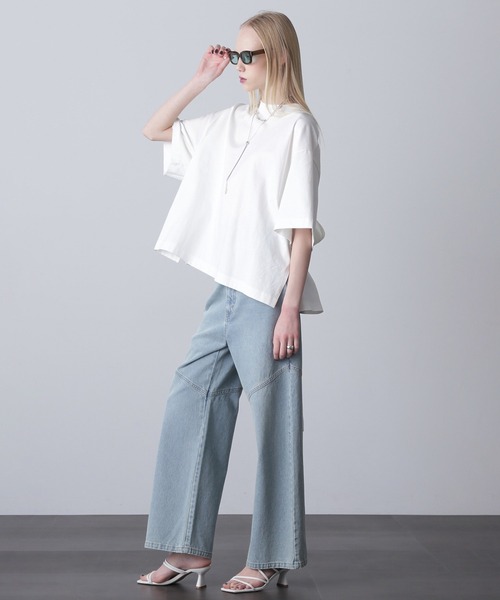 ROSE BUD（ローズバッド）の「(mici)BACK RIBBON S/S（Tシャツ/カットソー・レディース・ブラック/ブラウン/ホワイト・ONE SIZE）」の10枚目の写真