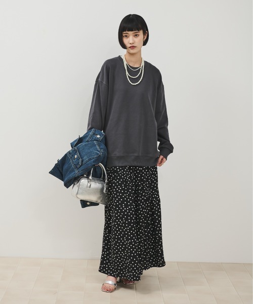 Shelly island（シェリーアイランド）の「オーバースウェットトップス（スウェット・レディース・チャコールグレー/ライトグレー/ピンク/ブルー・FREE）」の22枚目の写真