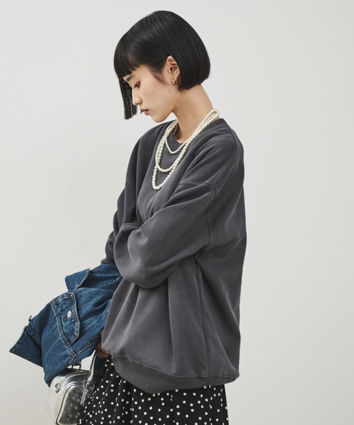 Shelly island（シェリーアイランド）の「オーバースウェットトップス（スウェット・レディース・チャコールグレー/ライトグレー/ピンク/ブルー・FREE）」の15枚目の写真