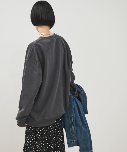 Shelly island（シェリーアイランド）の「オーバースウェットトップス（スウェット・レディース・チャコールグレー/ライトグレー/ピンク/ブルー・FREE）」の18枚目の写真