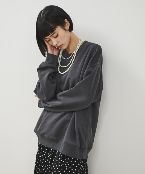 Shelly island（シェリーアイランド）の「オーバースウェットトップス（スウェット・レディース・チャコールグレー/ライトグレー/ピンク/ブルー・FREE）」の21枚目の写真