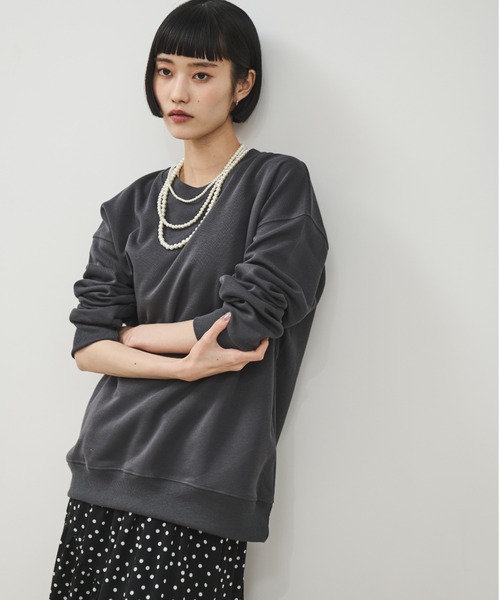 Shelly island（シェリーアイランド）の「オーバースウェットトップス（スウェット・レディース・チャコールグレー/ライトグレー/ピンク/ブルー・FREE）」の5枚目の写真