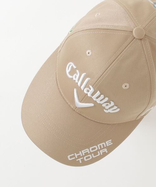 Callaway(キャロウェイ)の「キャロウェイ TOUR RTW CAP WM 25 JM(キャップ・レディース・ベージュ/ホワイト×ピンク/ホワイト×グリーン/ネイビー・FREE)」の6枚目の写真