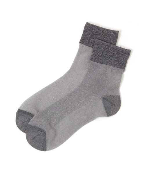GLOBAL WORK(グローバルワーク)の「クルーラメシアーソックス/291807(ソックス/靴下・レディース・チャコール/ライトグレー/ブラック/グレー/ブルー・FREE)」の4枚目の写真