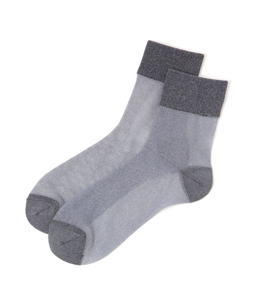 GLOBAL WORK(グローバルワーク)の「クルーラメシアーソックス/291807(ソックス/靴下・レディース・チャコール/ライトグレー/ブラック/グレー/ブルー・FREE)」の2枚目の写真