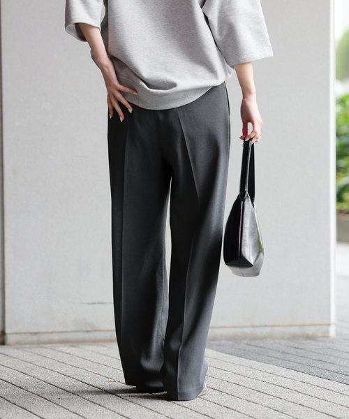 JOURNAL STANDARD relume（ジャーナルスタンダード　レリューム）の「《追加》LINYツイルタックパンツ（その他パンツ・レディース・チャコールグレー/アイボリー・36/38）」の22枚目の写真