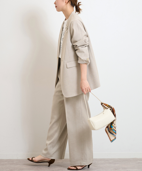 JOURNAL STANDARD relume（ジャーナルスタンダード　レリューム）の「《追加》LINYツイルタックパンツ（その他パンツ・レディース・チャコールグレー/アイボリー・36/38）」の18枚目の写真